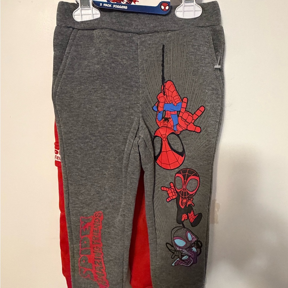 Spider-Man Kids Gray & Red 2 Pack Jogger Pants
